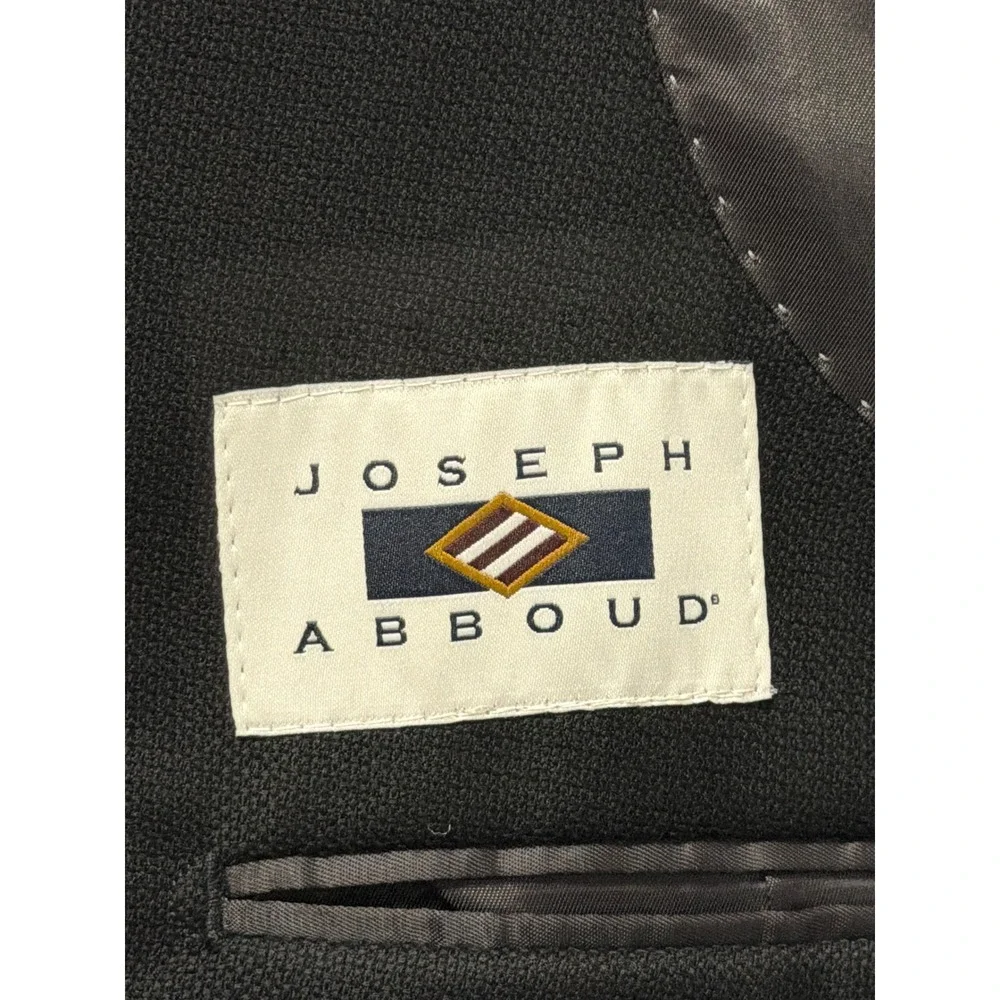 Joseph Abboud Loro Piana Super 120s Wool Blazer Mens 40 Short Black‎ Sport Coat